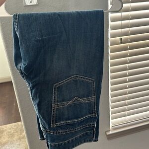 Rock n roll denim double barrel straight leg jeans